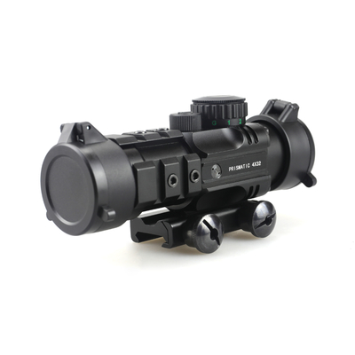 155 mm de longitud Prismático de alcance de caza 4x32 con láser rojo y Mini Red Dot
