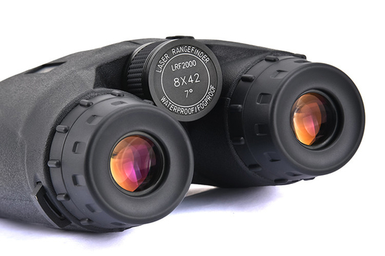 Multifunccional impermeable 8x42 2000M Laser Finder Binocular para la caza Negro