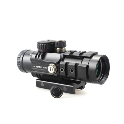 155 mm de longitud Prismático de alcance de caza 4x32 con láser rojo y Mini Red Dot