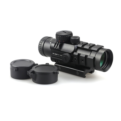 155 mm de longitud Prismático de alcance de caza 4x32 con láser rojo y Mini Red Dot