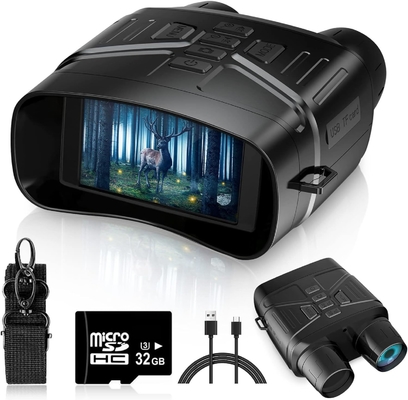 Captura fotos y vídeos claros con binoculares de visión nocturna 4K ABS de pantalla grande de 3'