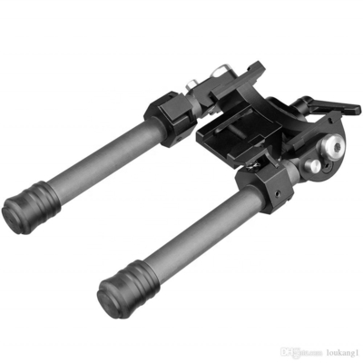 Bipod ajustable retráctil para el alcance de caza de 22 mm Centro de altura 18-25cm Aluminio