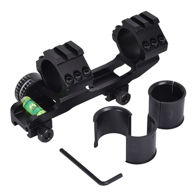 Alcance montaje negro mate acabado anillos dobles Indicador de nivel de burbuja y ángulo para 21 mm