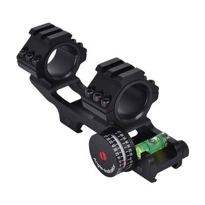 Alcance montaje negro mate acabado anillos dobles Indicador de nivel de burbuja y ángulo para 21 mm