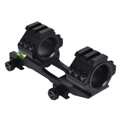 Alcance montaje negro mate acabado anillos dobles Indicador de nivel de burbuja y ángulo para 21 mm