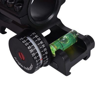 Alcance montaje negro mate acabado anillos dobles Indicador de nivel de burbuja y ángulo para 21 mm