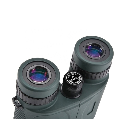 Telescopio binocular 10X42 con detector de distancia láser para caza y golf