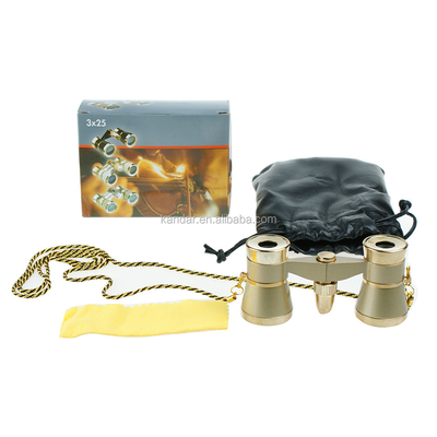3x25 binocular de ópera para escalada de montaña y dia de objetivo de 25 mm