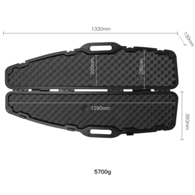 Dimensiones exteriores 1330*380*130 mm Caja a prueba de golpes para almacenamiento de arco y flecha