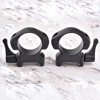 1 pulgada de acero mediano de liberación rápida anillos de visión de alcance montajes negro revestido acabado duradero