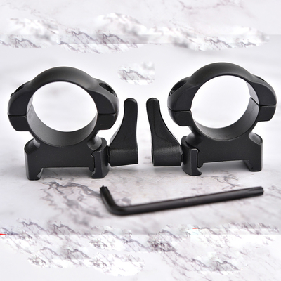1 pulgada de acero mediano de liberación rápida anillos de visión de alcance montajes negro revestido acabado duradero