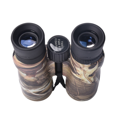 Acampada impermeable a la niebla binoculares de alta resolución telescopio 7x40 conjunto para adultos