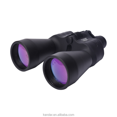 10-30x60 Porro BK7 binoculares con gafas dobladas y recubrimiento completo en negro