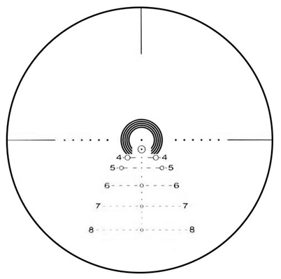 1-6x28 IRF óptica variable FFP alcance para el tipo de retícula BDC y parallax 100YDS