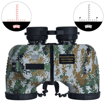 Binocular para deportes al aire libre con iluminación y brújula de 50 mm de diámetro del objetivo