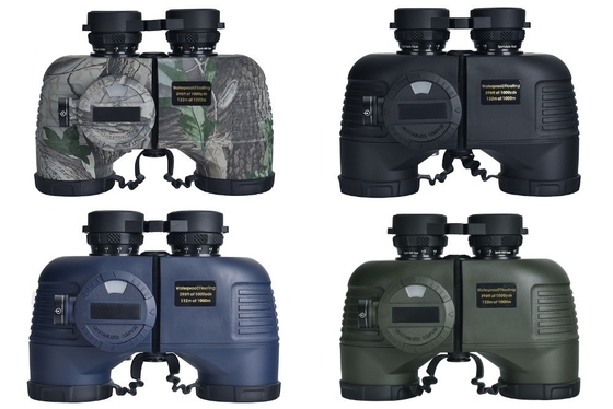 Binocular para deportes al aire libre con iluminación y brújula de 50 mm de diámetro del objetivo