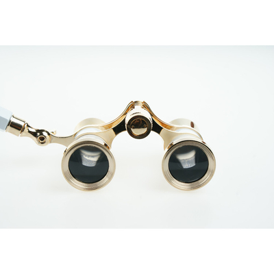 Telescopio de metal antiguo anteojos binoculares antiguos para ópera 3x25 pupila de salida 8.3mm