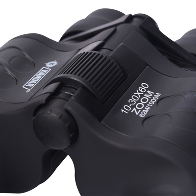 Diámetro del objetivo 60mm Negro 10-30X60 Larga distancia de senderismo Binocular para viajes al aire libre