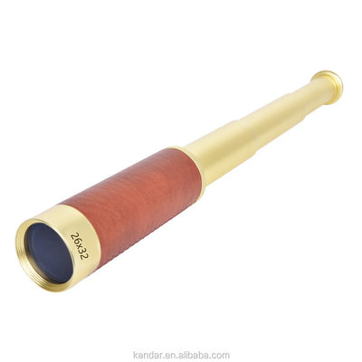 181g Telescopio de navegación monocular portátil de latón espejo expandible 26x32 Telescopio para óptica