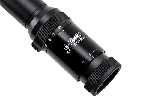 35mm KANDAR KZ 2-12x32 Primer plano focal de caza con retículo de cristal de enfoque lateral