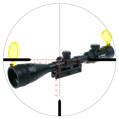KH 4-12x42 Alcance AOE con pupila de salida de 3,5-10,5 mm y visores de iluminación RGB M-Dot