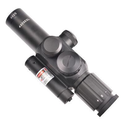 150 mm de longitud Negro 4 * 25 M6 Óptica de caza para los entusiastas de la caza