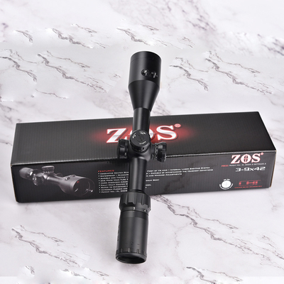 Objetivo óptico esencial ZOS 3-9x42 R6 Primer plano focal Objetivo con iluminación roja