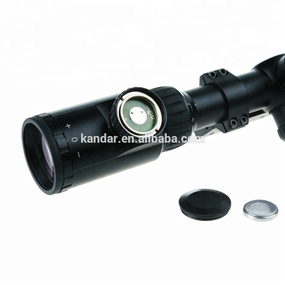Alta definición 4-12X AOE Zoom Rojo Iluminado Vista 6.1°-1.9° Fiel de visión 100 yardas