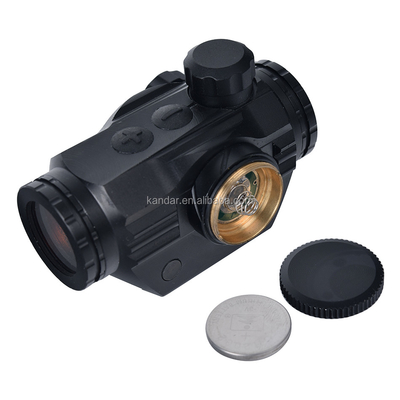 1x Mini Red Dot Sight para iluminación de caza 6 niveles Tipo de botón rojo de empuje