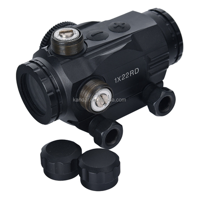 1x Mini Red Dot Sight para iluminación de caza 6 niveles Tipo de botón rojo de empuje