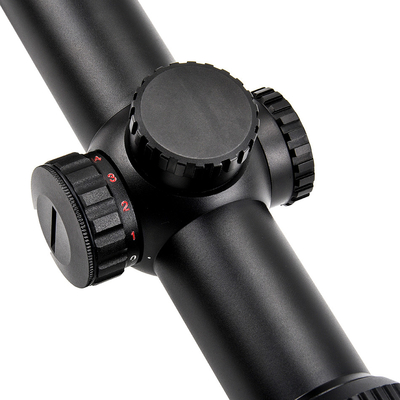 1-4x24 Iluminado Táctico de 30 mm Tubo de vidrio Retículo de alcance con potencia de salida máxima 0