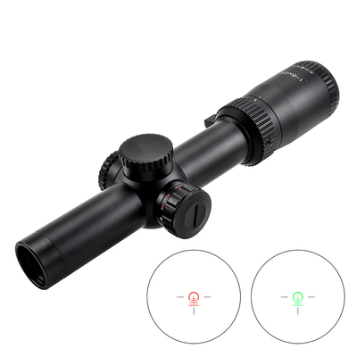 1-6x24 Vidrio táctico negro con retículo grabado Óptica de alcance para la caza LPVO Visión versátil