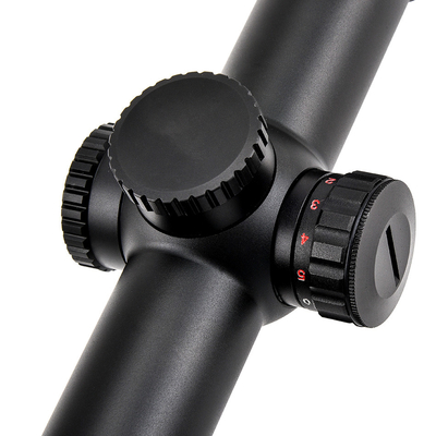 1-6x24 Vidrio táctico negro con retículo grabado Óptica de alcance para la caza LPVO Visión versátil