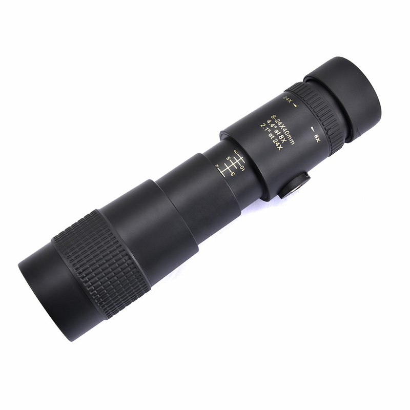 2m enfoque cercano 8-24x40 Zoom Monocular de largo alcance con trípode para teléfono