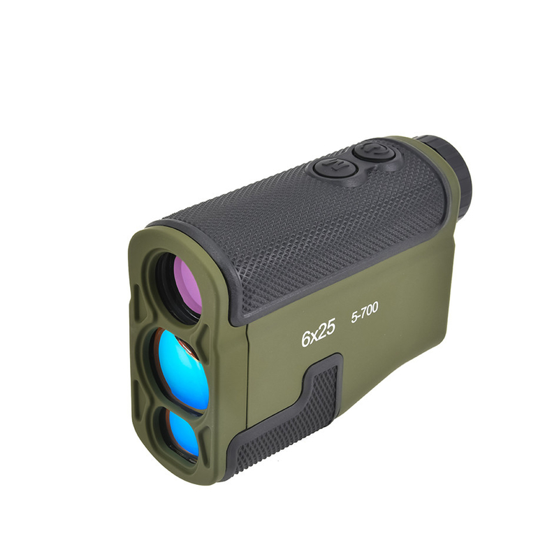 6x25 medidor de distancia láser para la caza de golf Precisión /-1m 5-700m distancia Meter a prueba de agua