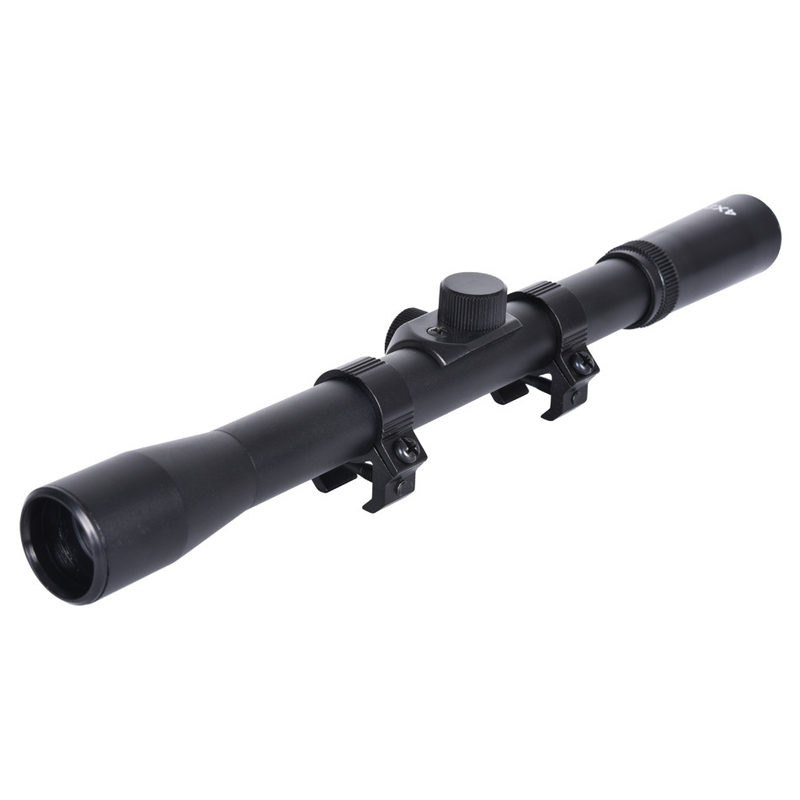 Potencia máxima de salida 0 4X20 Objetivos de caza con montaje de 21 mm y diámetro del objetivo de 20 mm