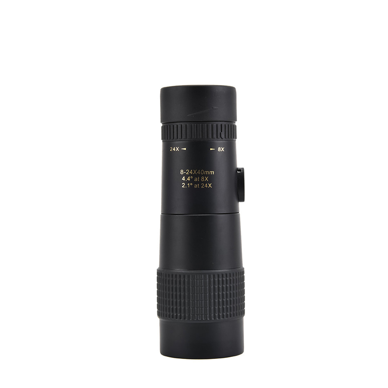 Alta definición 8-24x40 Monocular para observación de aves pequeño trípode y teléfono compatible