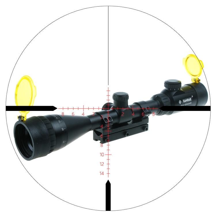 KH 4-12x42 Alcance AOE con pupila de salida de 3,5-10,5 mm y visores de iluminación RGB M-Dot