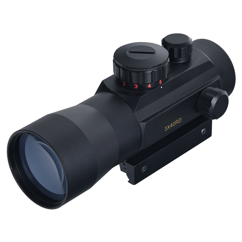 Mejora tu experiencia de disparo con el F.O.V. de 50 yardas con visión electro red dot