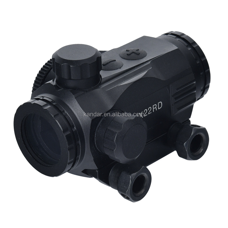 1x Mini Red Dot Sight para iluminación de caza 6 niveles Tipo de botón rojo de empuje