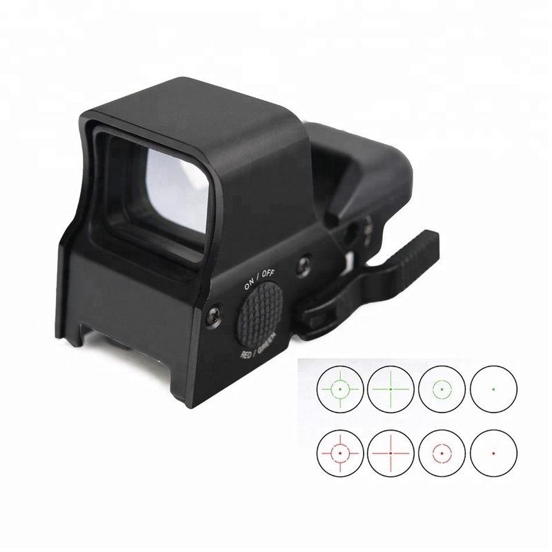 Fácil montaje 63 mm x 53 mm Reflex 4 Reticle Vista de punto rojo para la caza Diseño a prueba de golpes